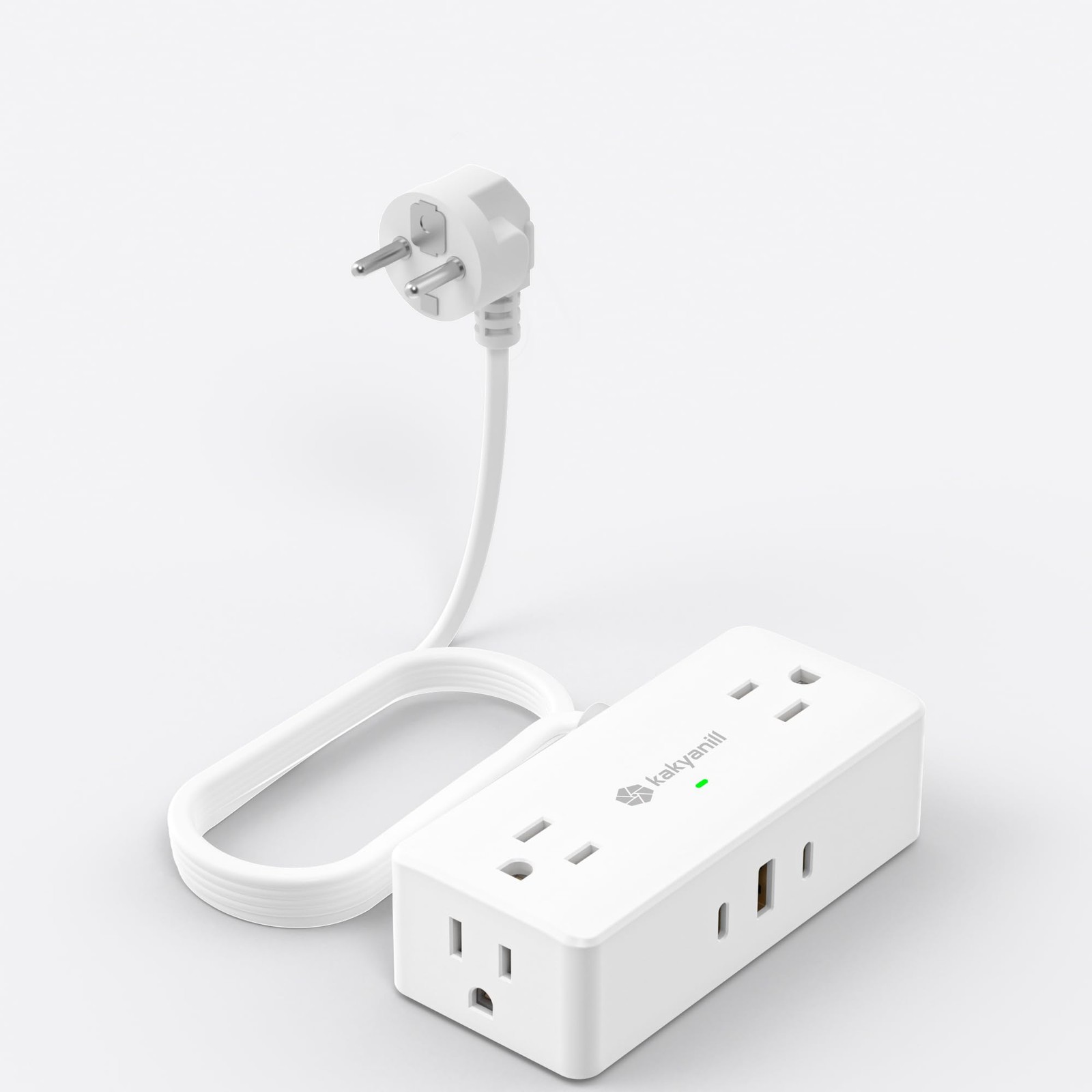 European Travel Plug Adapter, Type E F Plug Adapter, 4 AC Outlets, 3 USB Port…