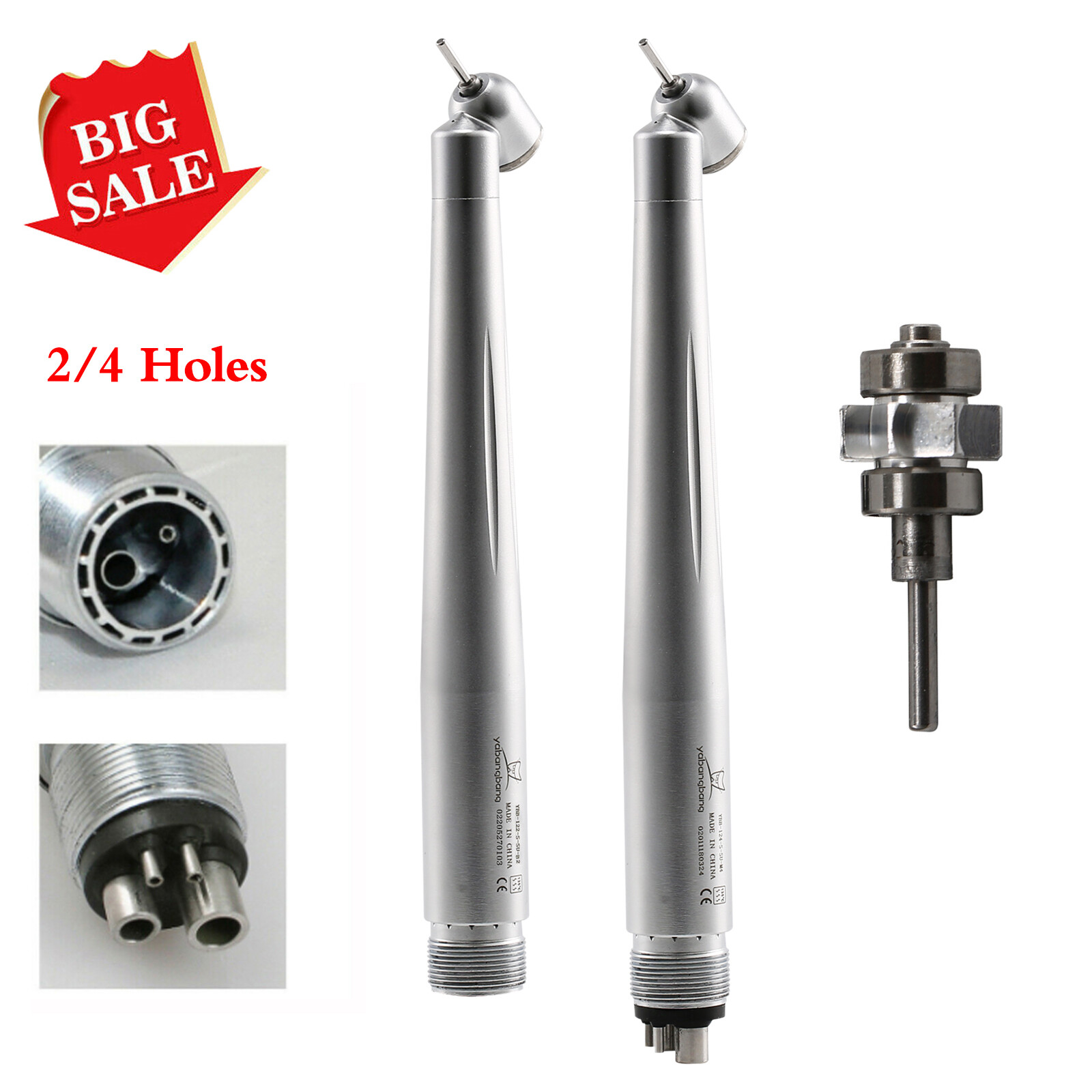 Dental 45 Degree Surgical High Speed Handpiece Turbine Single way spray 4/2H