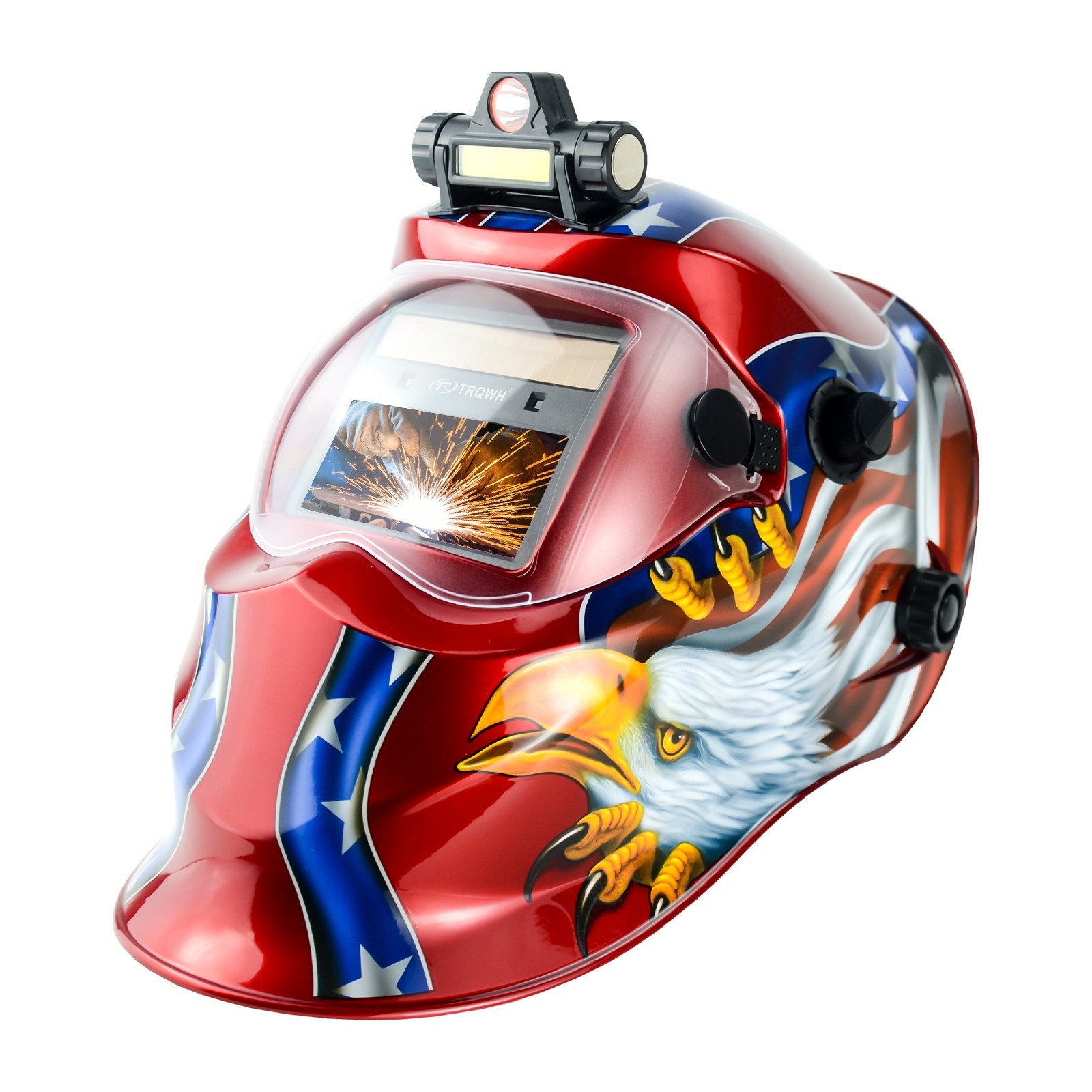 Solar Auto Darkening Welding Helmet/Hood, True Color 1/1/1/2 Clarity Grind Mode