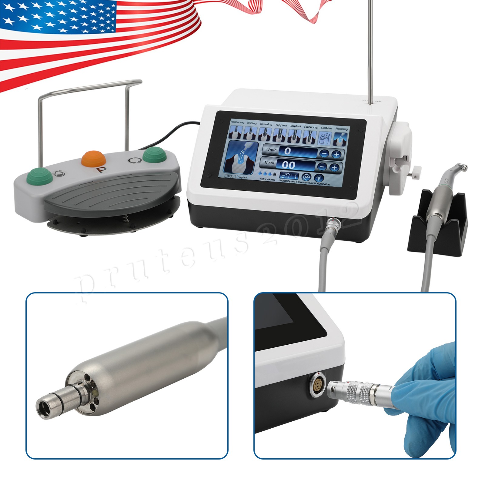 USA Dental LED E-generator High Speed Handpiece Fiber Optic 4 Holes NSK Style