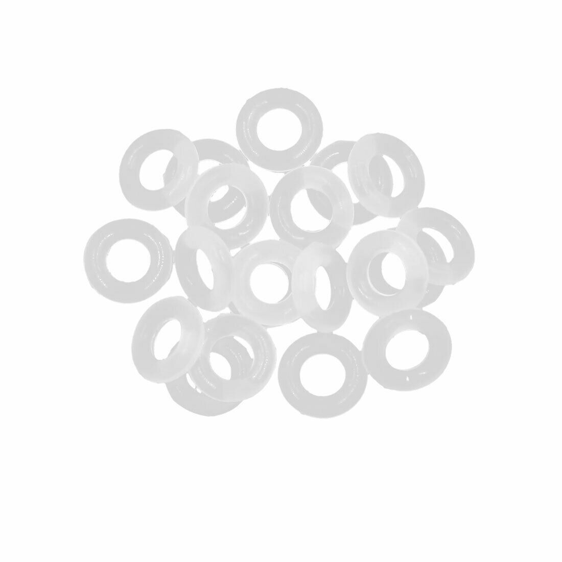 20Pcs Silicone O-Rings, 7.5mm OD, 3.5mm ID, 2mm Width, Seal Gasket White