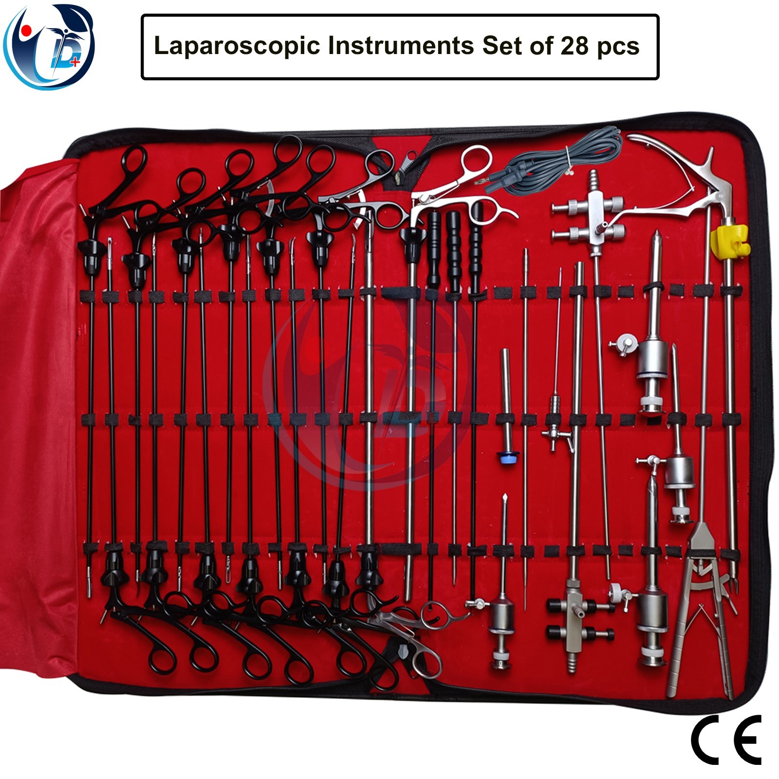 28 Pcs Laparoscopic Surgery Instrument Set General Surgical Laparoscopy Kit