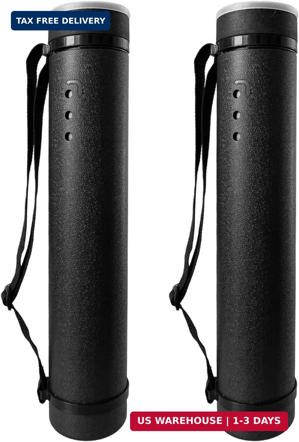 Poster Tube with Strap,2Pack Expandable Poster Storage Tubes Expand from 24.5″ t