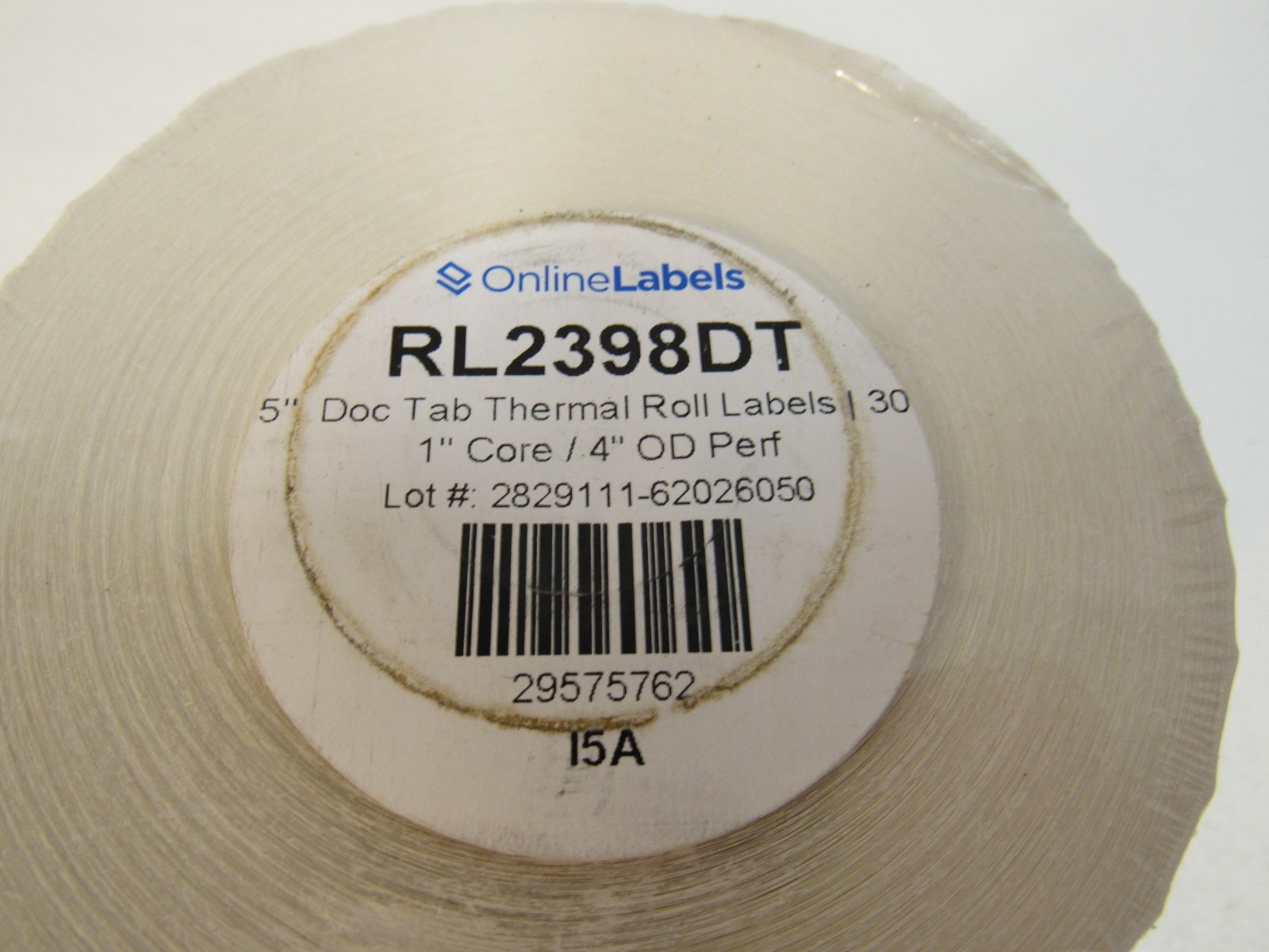 OnlineLabels 4″ x 6.75″ Thermal Roll Labels With Doc Tag RL2398DT
