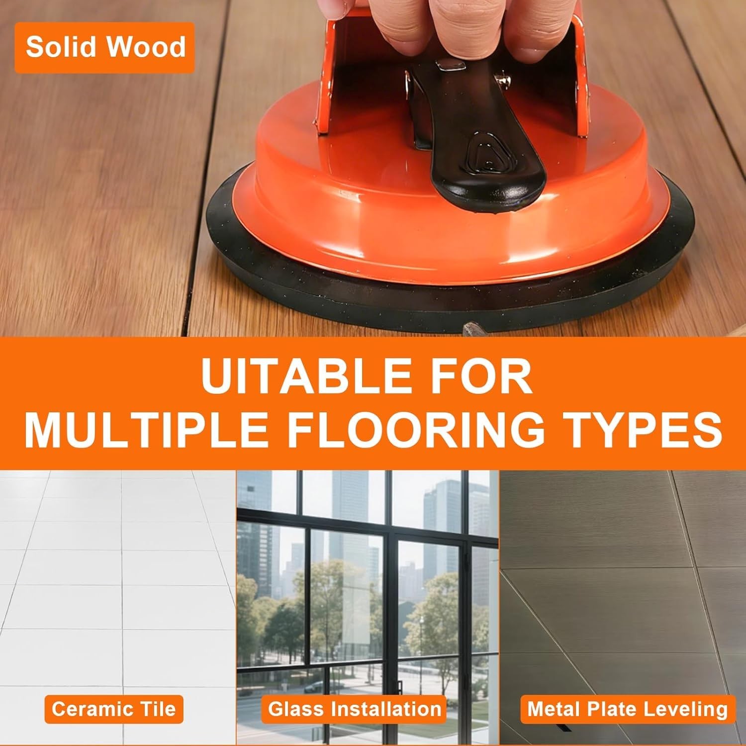 Holriaye Floor Gap 5.51 inches diameter, 4.25 x 4.72 x 1.57 inches, Orange