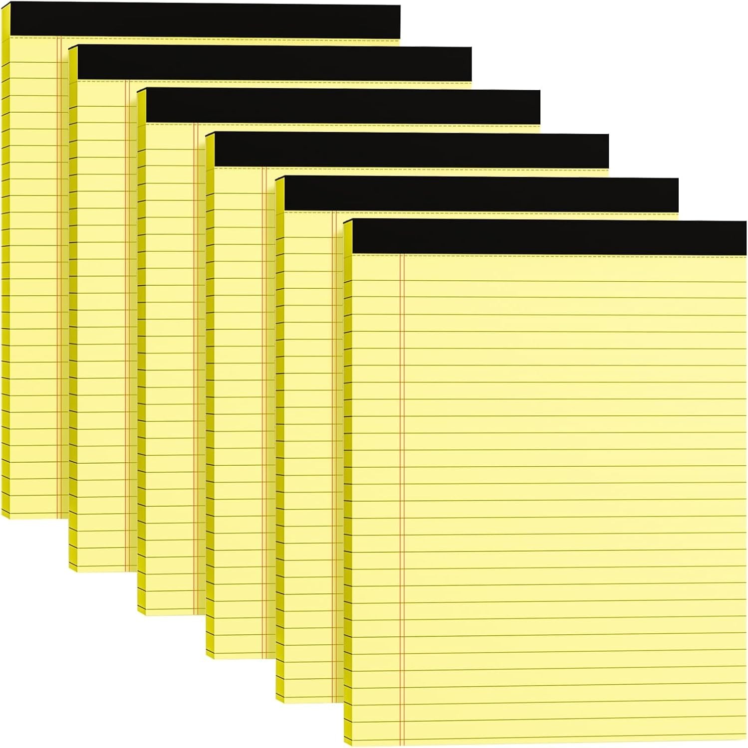 Legal Pads 8.5 x 11, 6 Pack Yellow Note Pads 8.5 x 11 Writing Pads, Wide Rule…