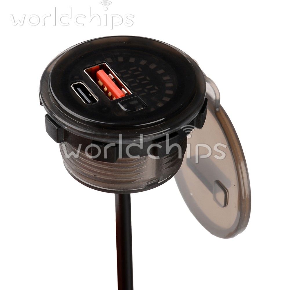 DC 7-30V Waterproof Digital Voltage Battery Capacity Level Indicator Voltmeter