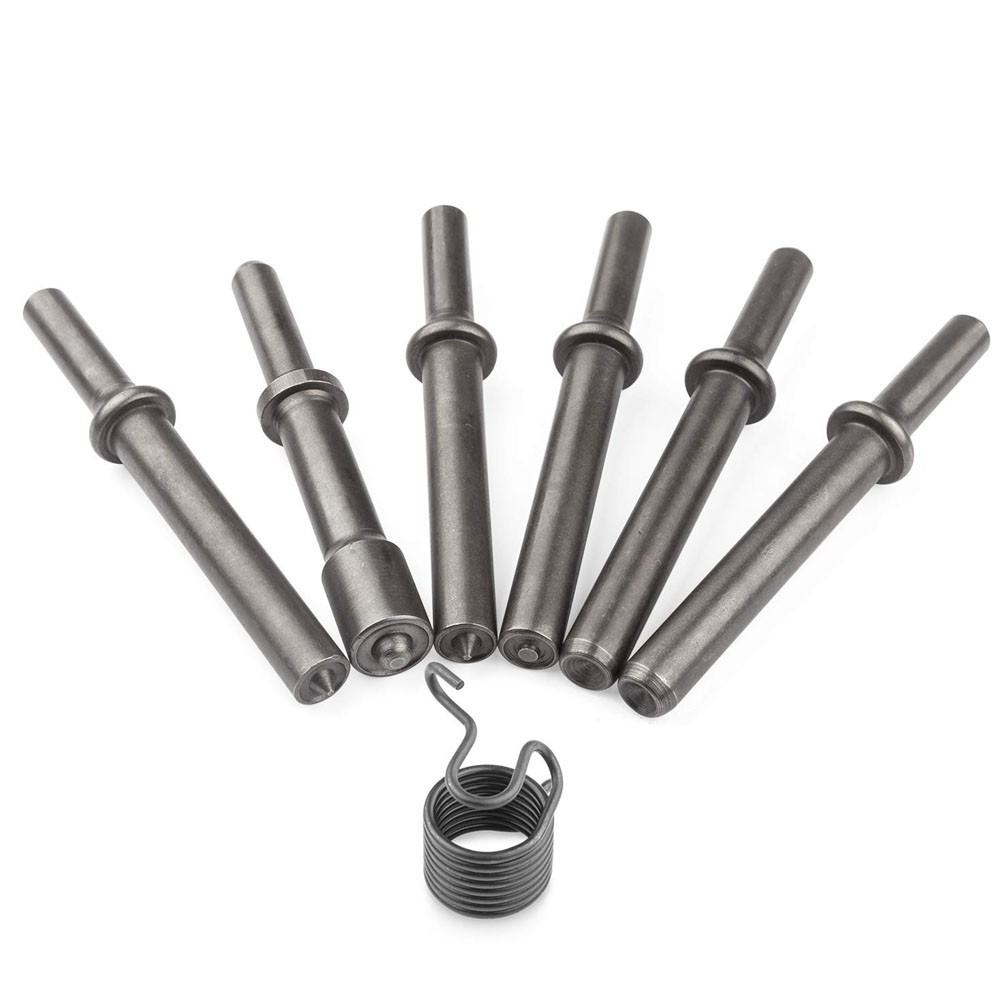 Air Rivet Hammer Tools Kit 7 Pcs Heavy Duty Smoothing Pneumatic