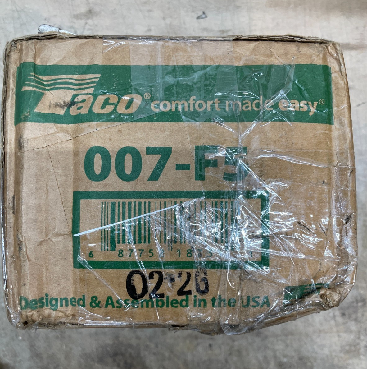 Taco 007-F5 Cast Iron Circulator Pump, 1/25 HP