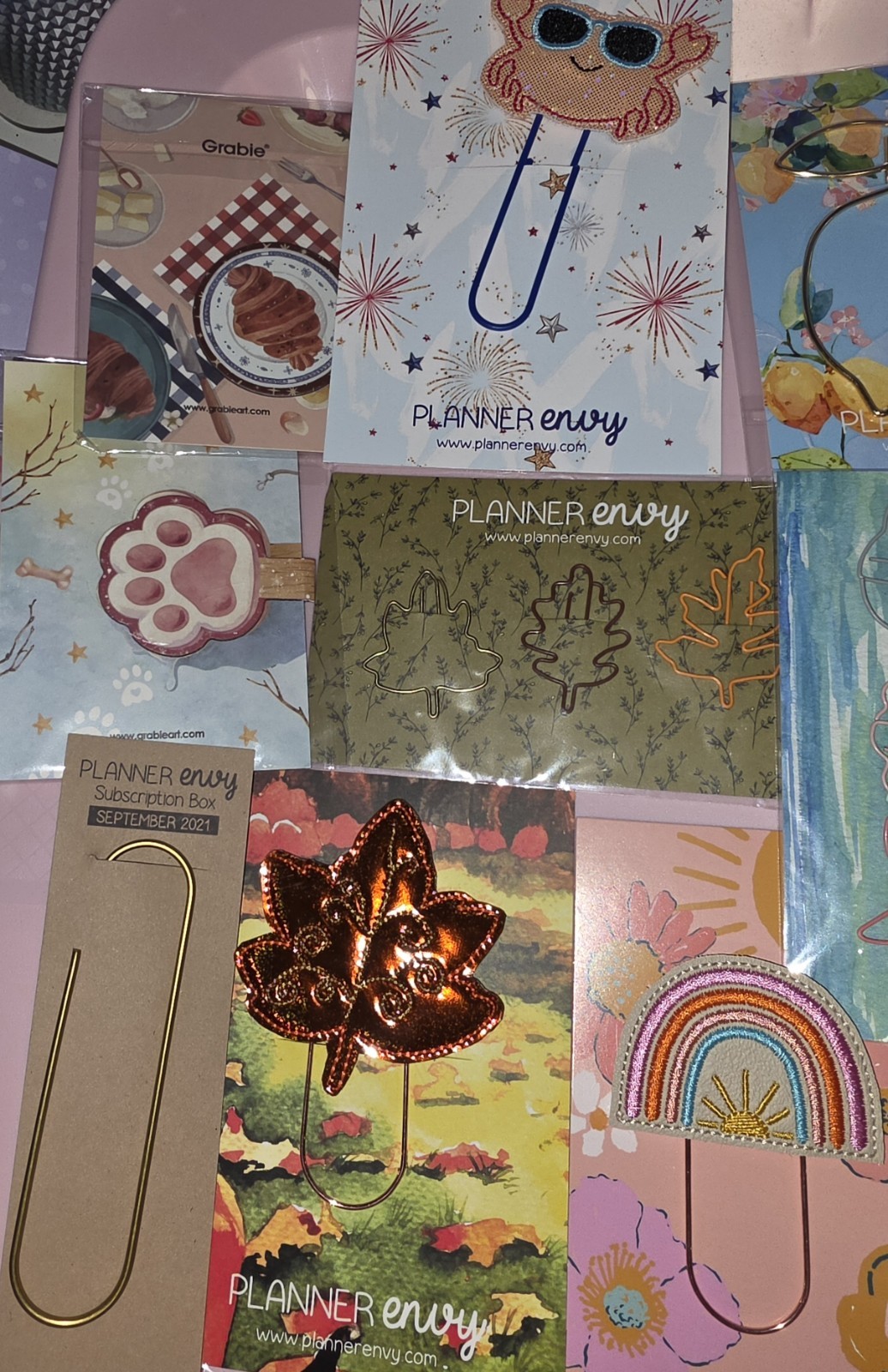 Huge Lot of Decorative Paper Clips & Magnetic Bookmarks – Planner Envy, Grabie