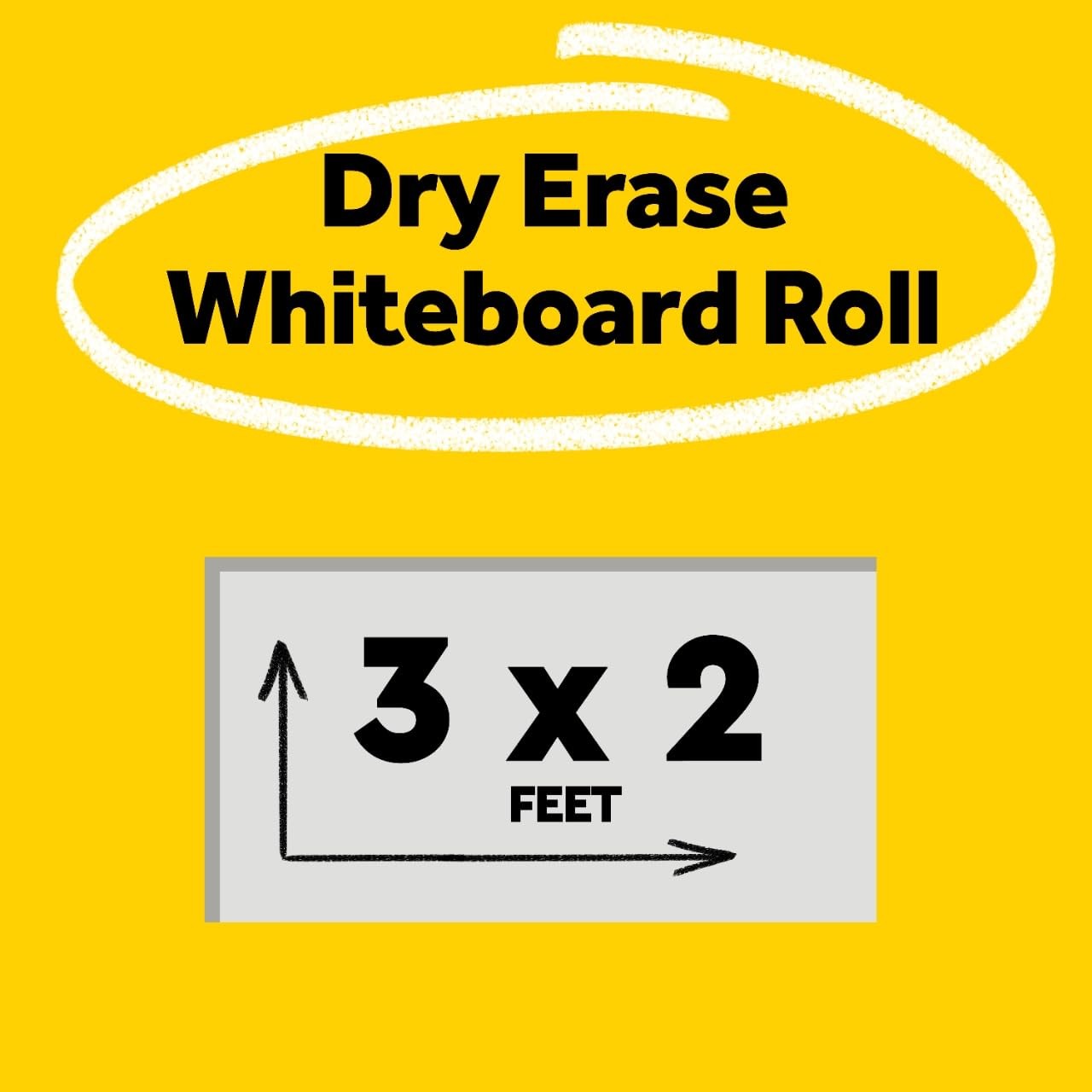 Post-it Dry Erase Whiteboard Film Surface for 4″W x 25.6″H, 3 Ft X 2