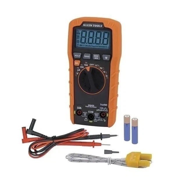 Klein Tools MM420 600V Digital Multimeter, TRMS Auto-Ranging, Temp🚚From USA🚚