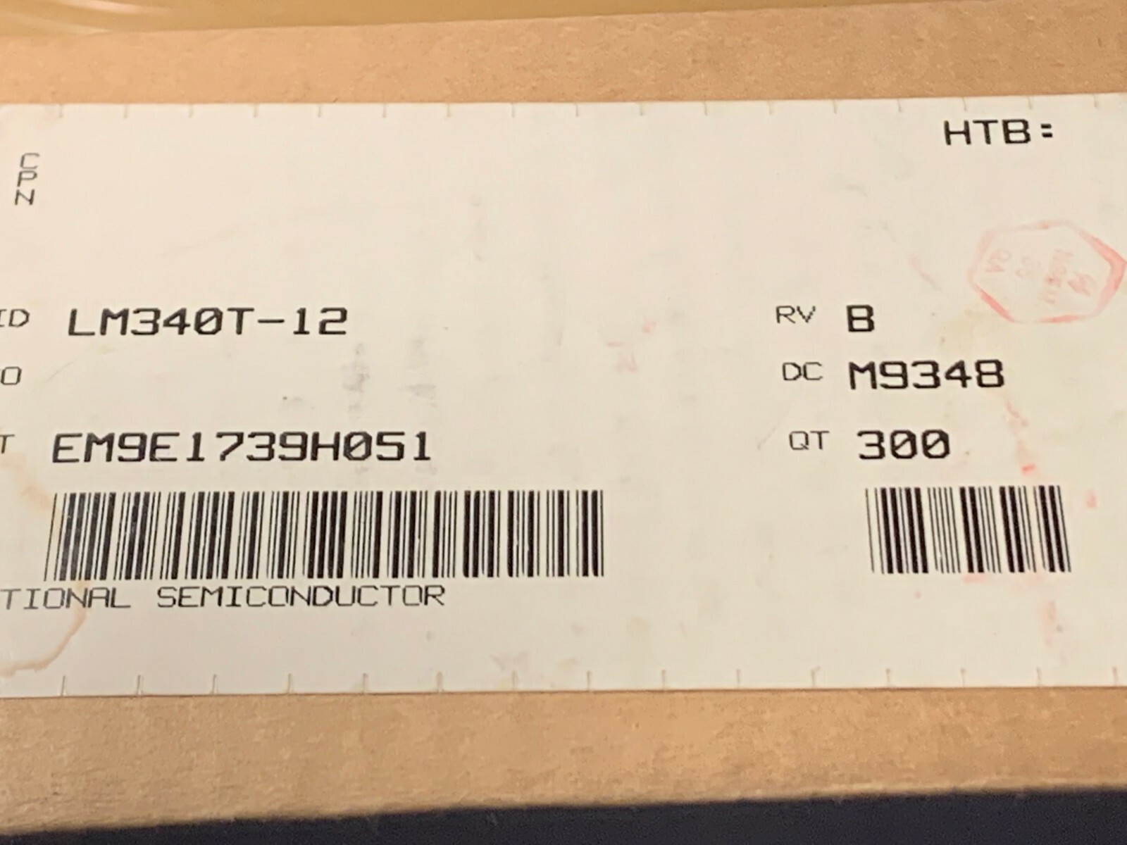 LM340T12 (7812) Positive 12 volts at 1 Amp Voltage Regulator