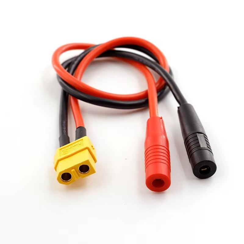 2Pcs XT60 Female to 4mm Banana Bullet Female Connector Adapter Cable 14awg 30…