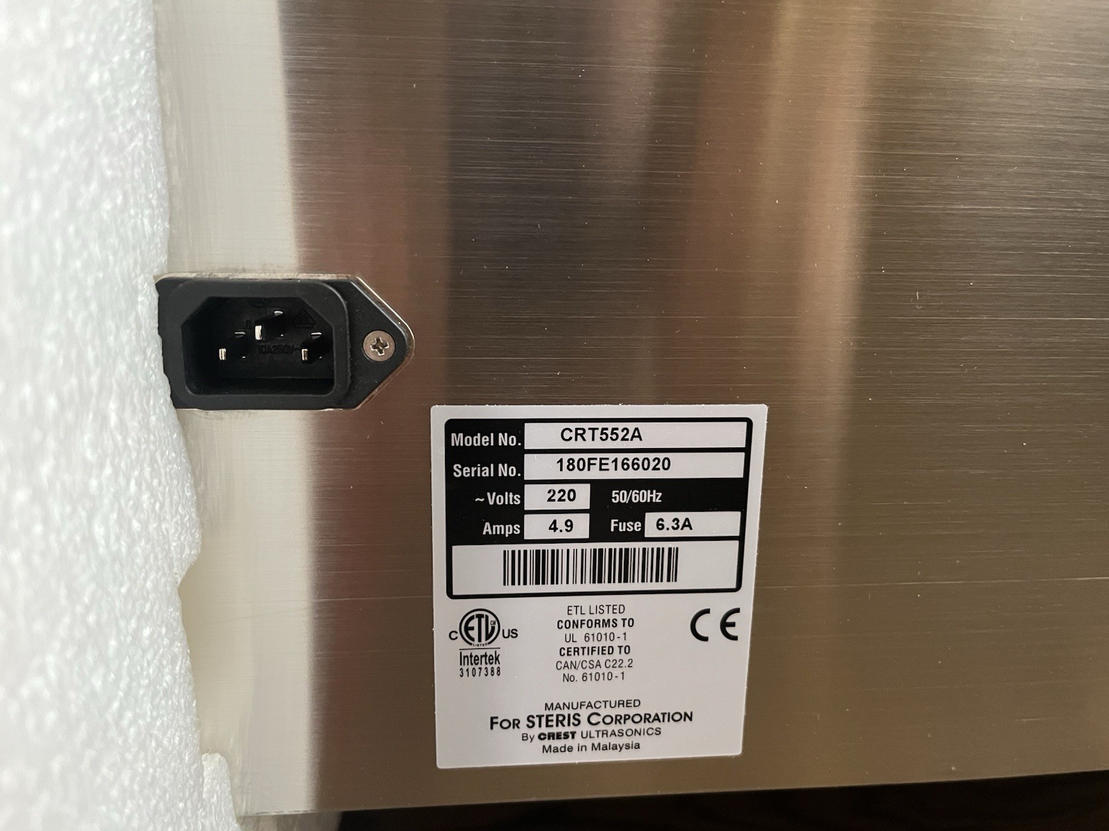 Crest Steris CRT552A Digital Powersonic Reliance Digital Ultrasonic Cleaner NEW