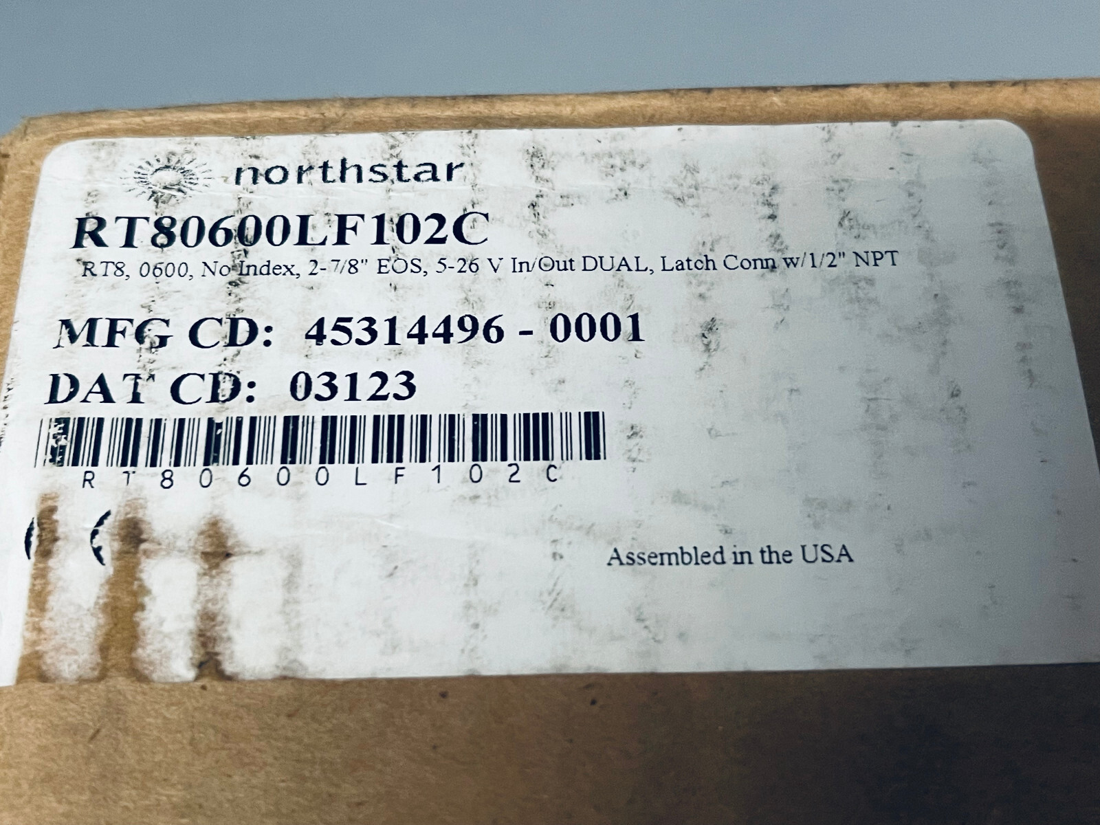 NorthStar RT80600LF102C Encoder Sensor and Accessories