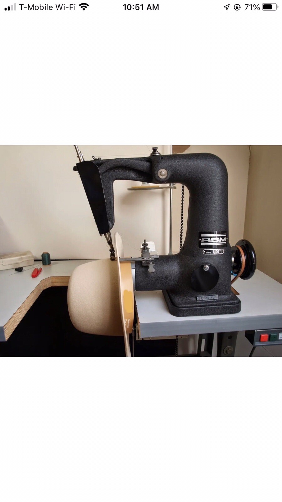 SINGER 107-1 HAT SWEATBAND MACHINE