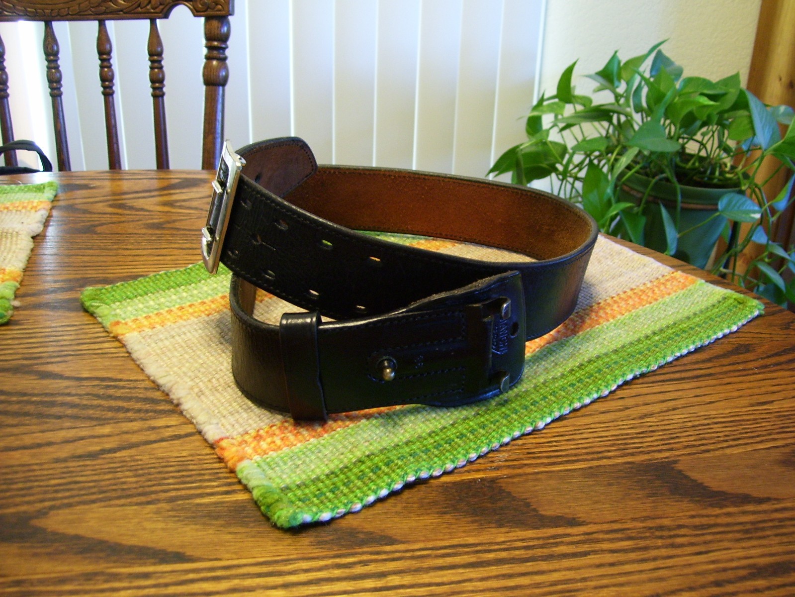 Bianchi #B2 36 Leather Black Plain 2.25″ Sam Browne Duty Belt Gun Equipment Belt