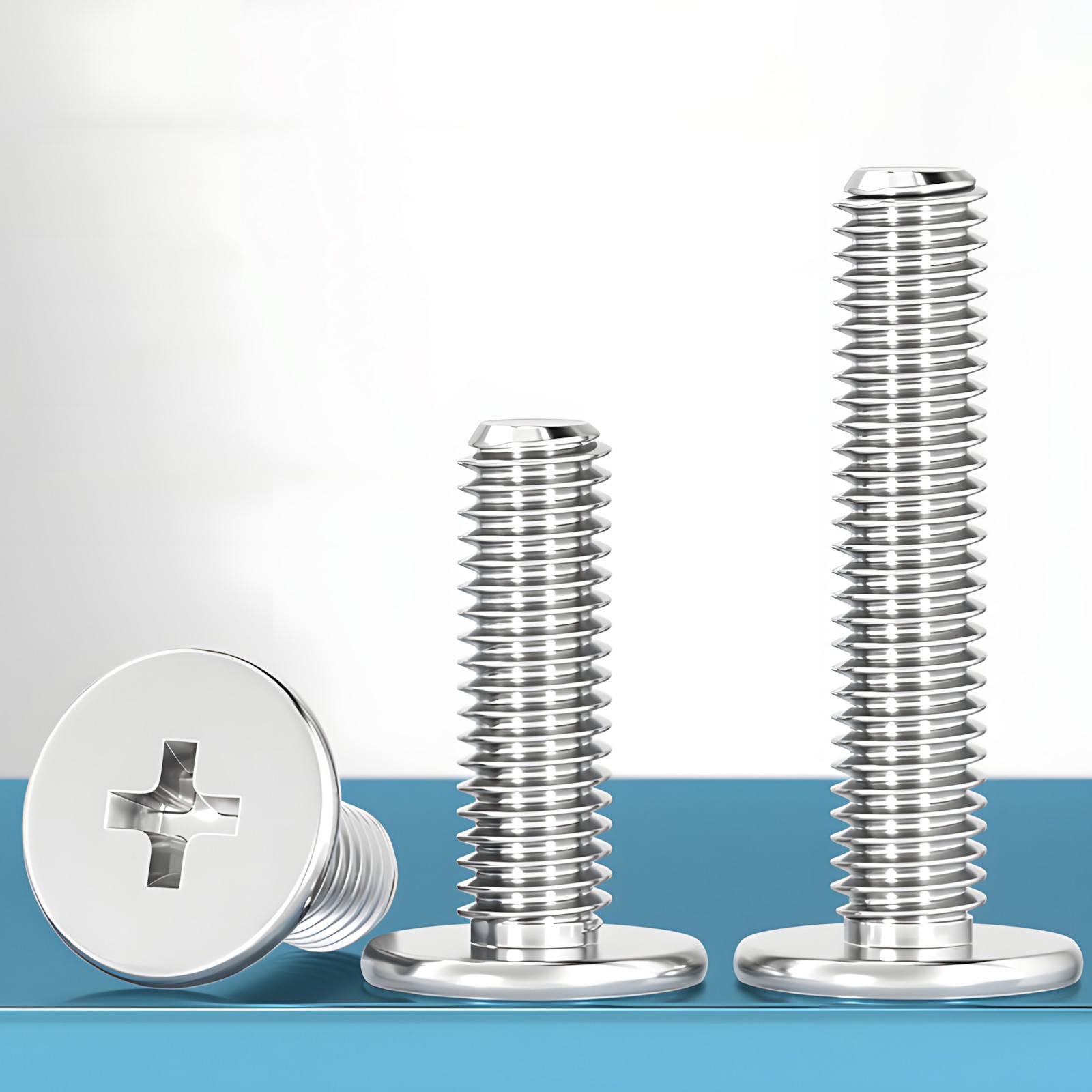 M0.8-M2.5 304 Stainless Steel CM Phillips Ultra Thin Flat Wafer Head Screw Bolt