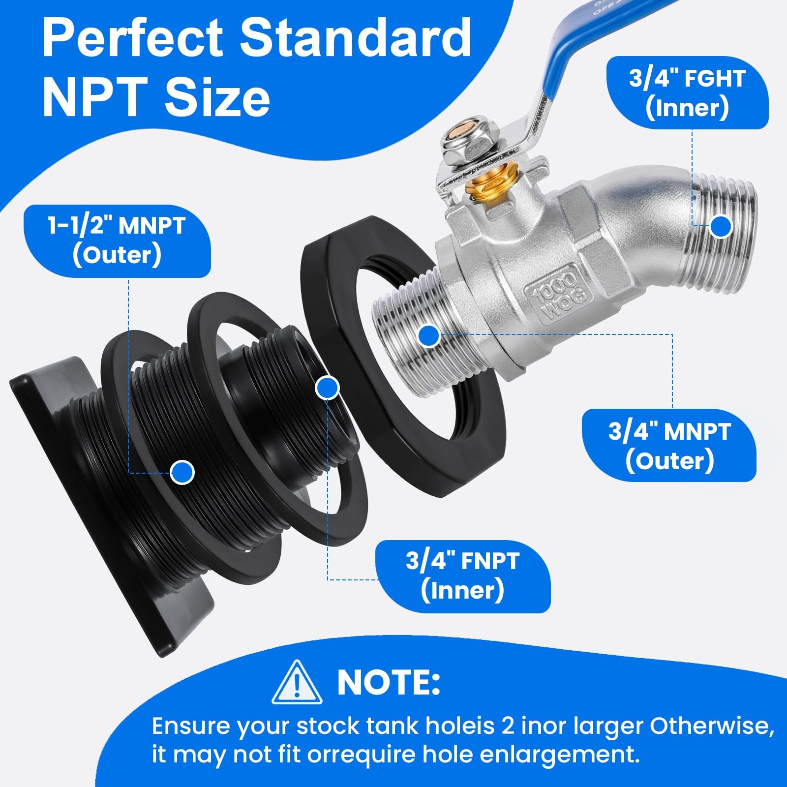 Stock Tank Drain Plug Kit for rubbermaid Stock Tank Drain Plug（for rubbermaid…