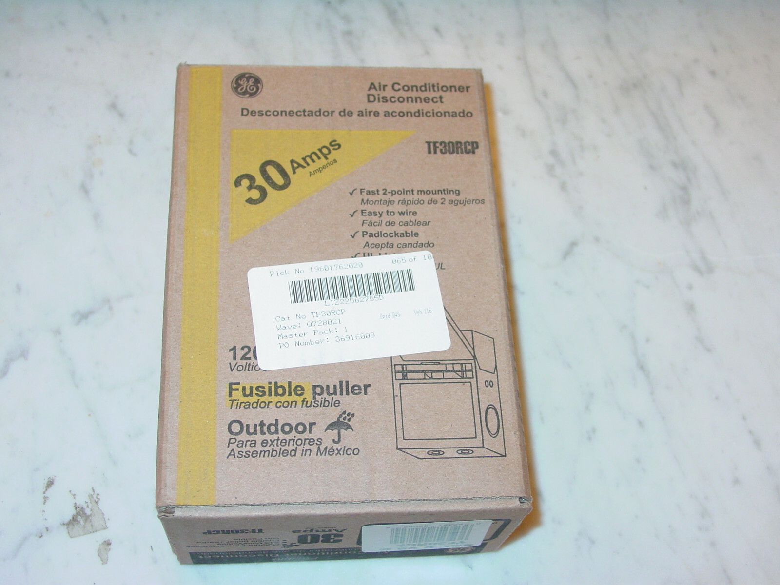 GE Air Conditioner Disconnect TF30RCP 30A 120V