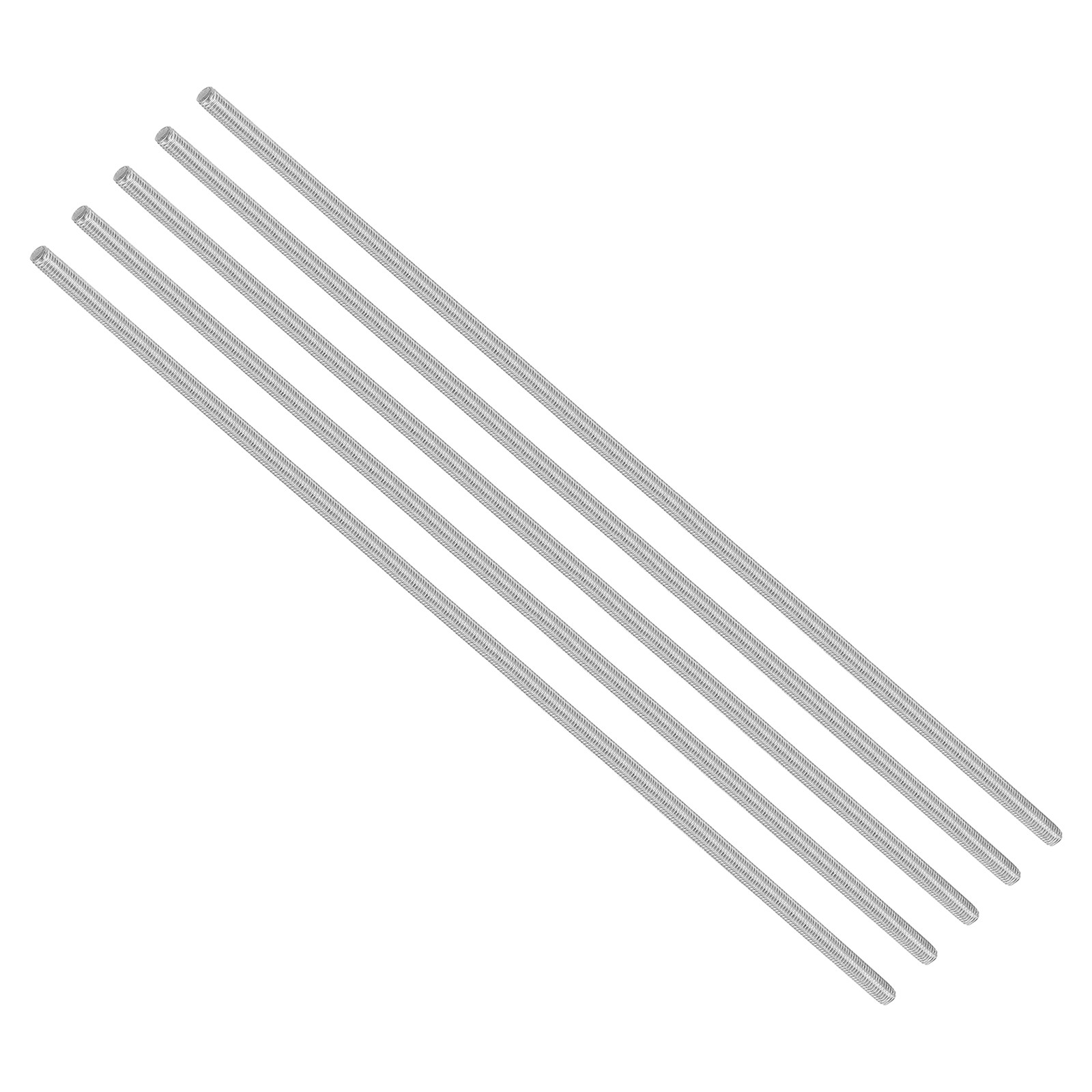 5Pcs M5x300mm 0.8mm Pitch 304 Stainless Steel Fully Threaded Rod for Craft Bar