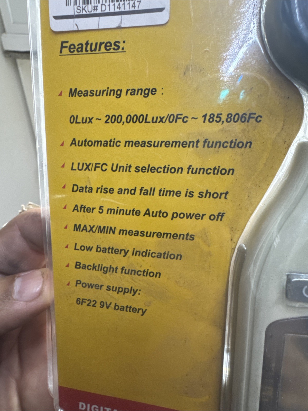 Portable Digital LCD Lux Fc Meter Light Sensor Photometer GM1010