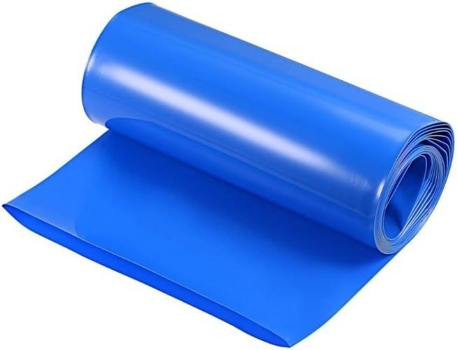 130mm 5.12in Battery Heat Shrink Tubing 16.4ft Length Blue Insulation Sleeve