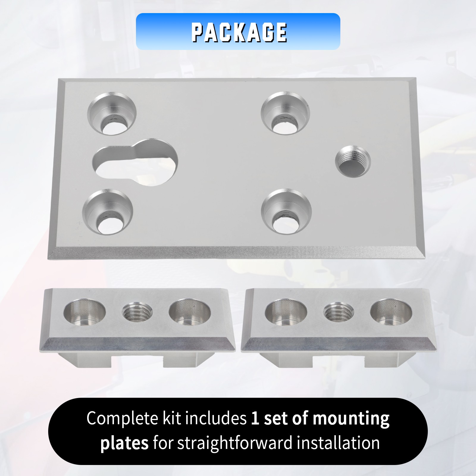 3PCS Floor Mount Plates for Stryker Ferno Ambulance Stretcher Fastening System
