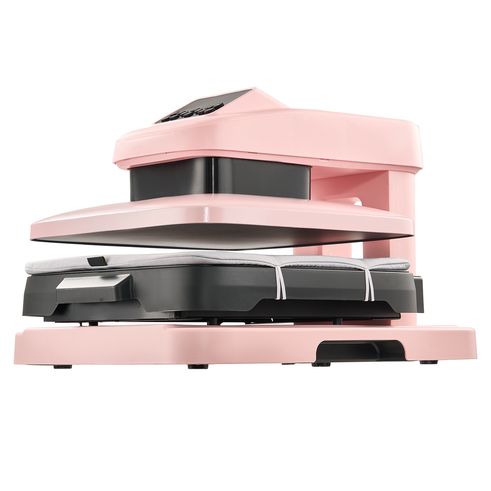 VEVOR Auto Heat Press Machine T-Shirt Press Machine 15 x 15 in Heat Plate Pink