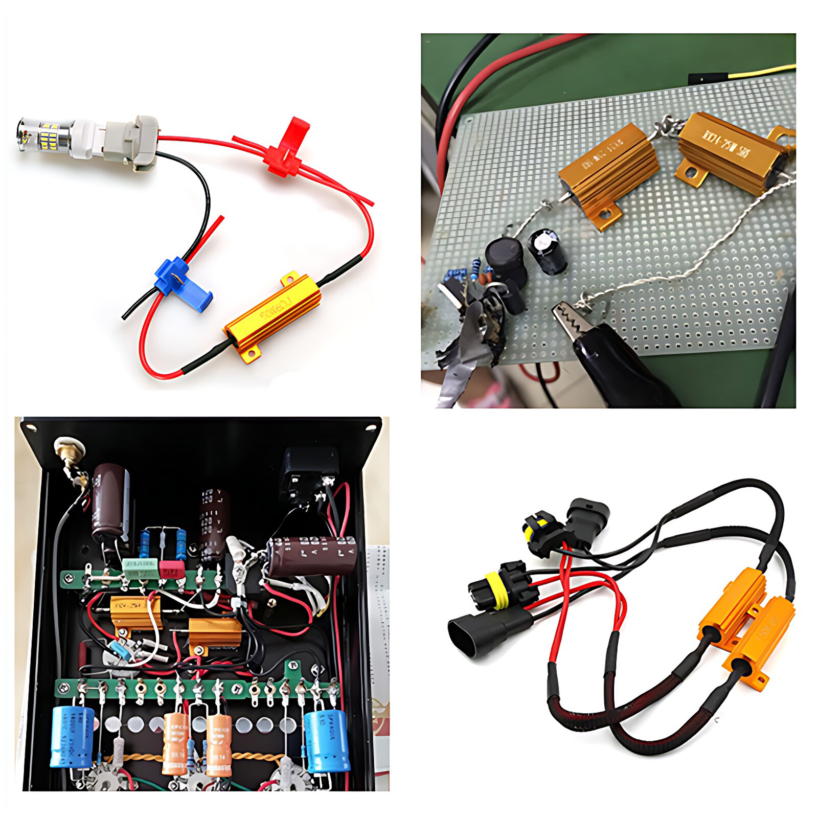 100 200 300 500W Watt High Power Golden Aluminium Load Metal Resistor Wire Wound