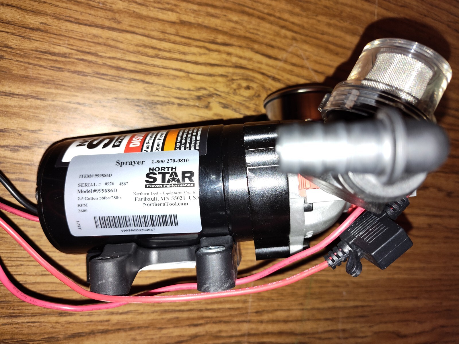 NorthStar 12V 150PSI 1.5 GPM High Pressure Disinfectant Diaphragm Pump