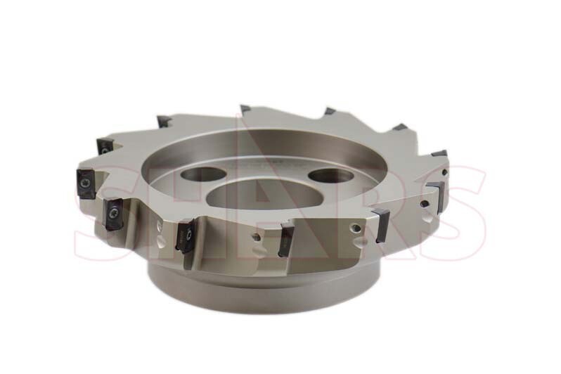Shars CNC 8″ 90 Degree Indexable Face Mill with 12 APKT 1604 Inserts New L[