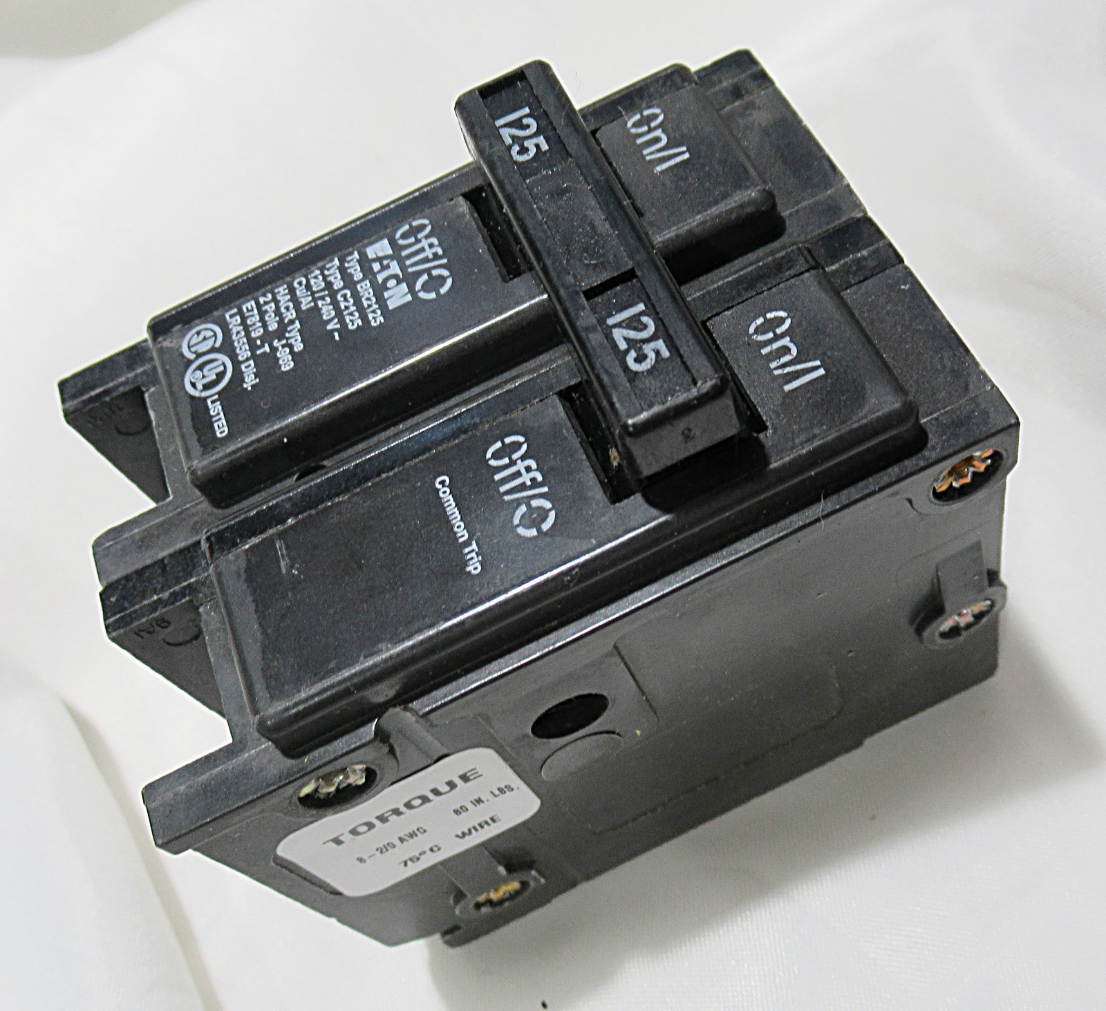 Eaton Type BR 125-amp 2-Pole Standard Trip Circuit Breaker BR2125