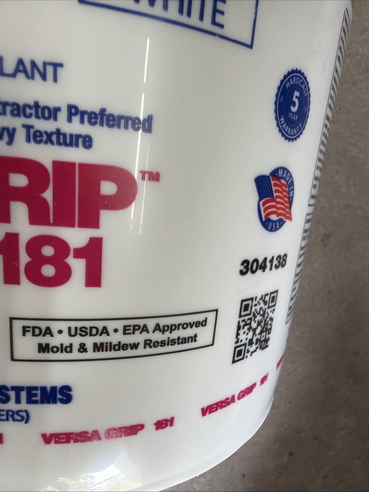 Hardcast 304138 Versa Grip 181 Fiber Duct Sealant Indoor outdoor 1 Gallon Pail