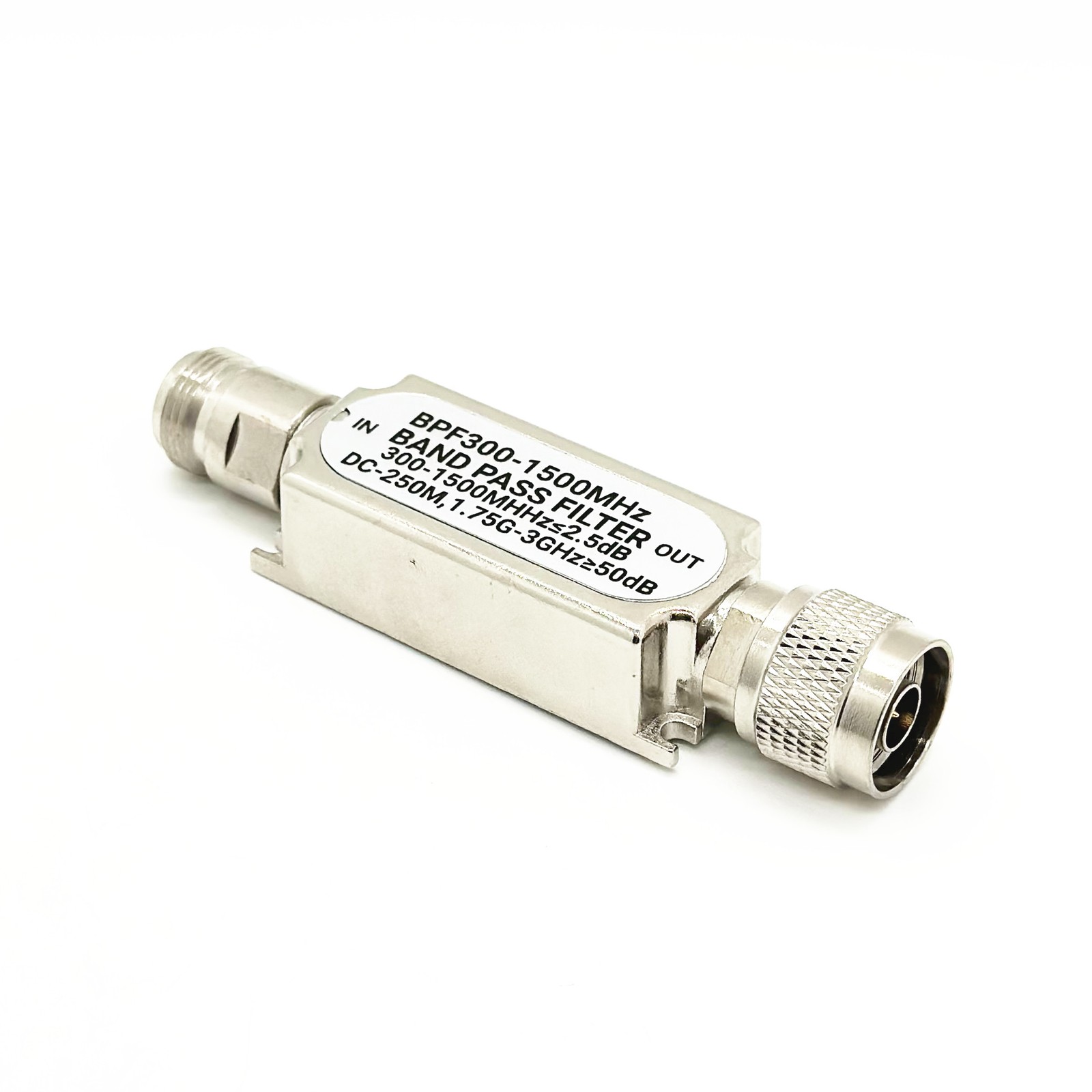 1pcs Band Pass Filter N-type Male and Female BPF300-1500MHz Impedance 50Ω