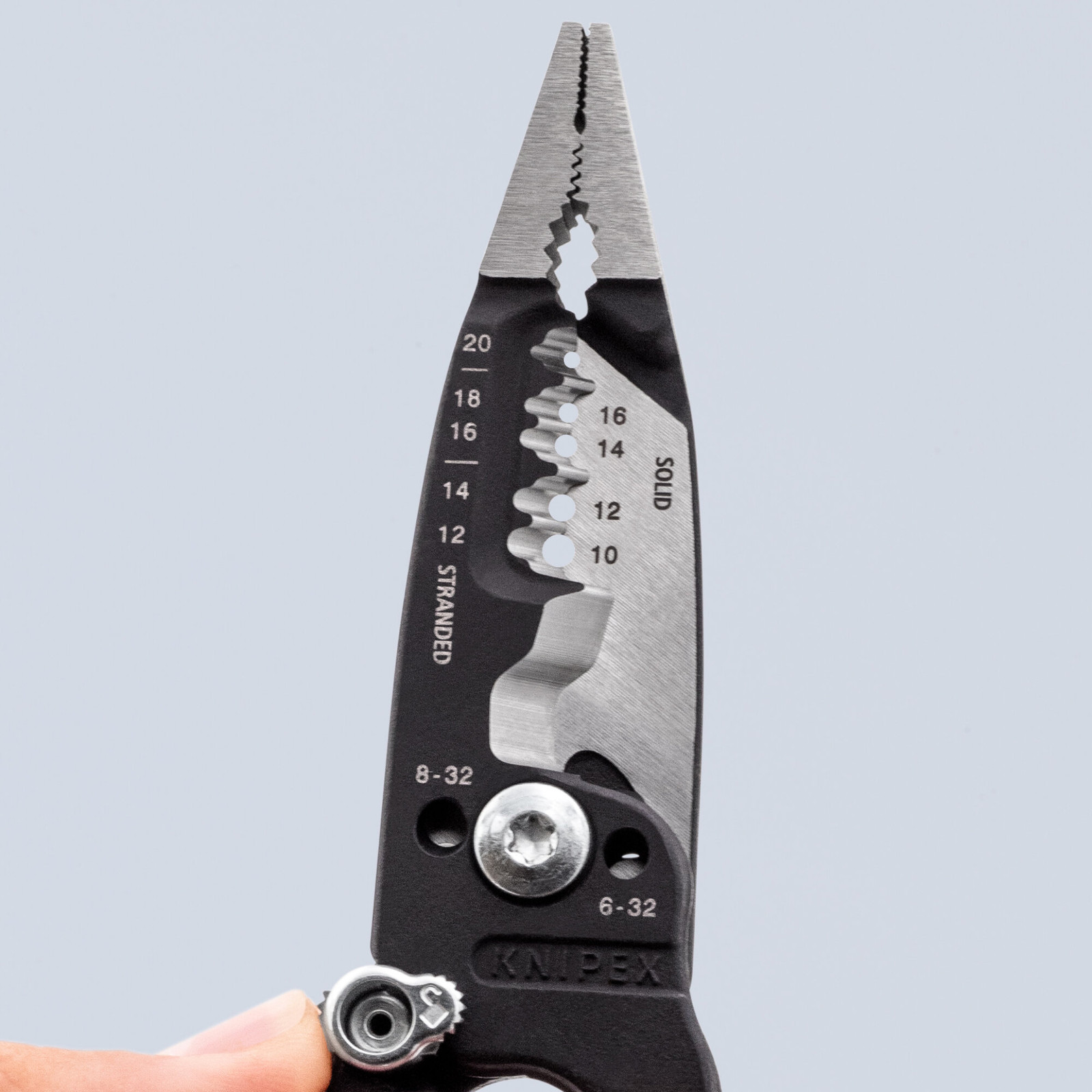 Knipex 13 71 8 SBA 8″ Forged Wire Stripper 20-10 AWG