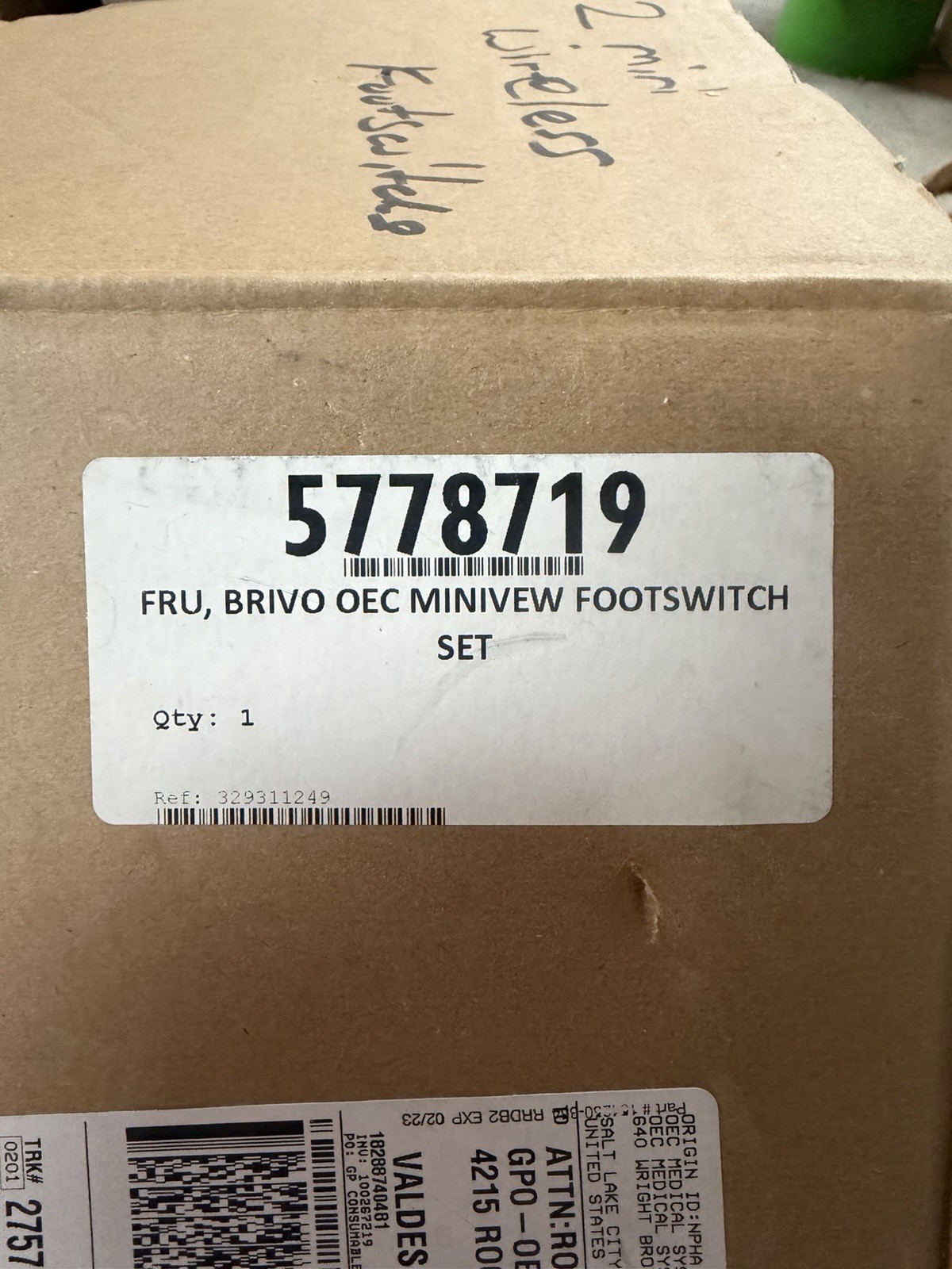 GE OEC Miniview Brivo Wireless Foot Switch Upgrade. Brand New
