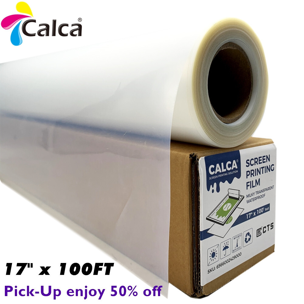 17″ x 100FT Waterproof Inkjet Milky Transparency Film for Silk Screen Printing