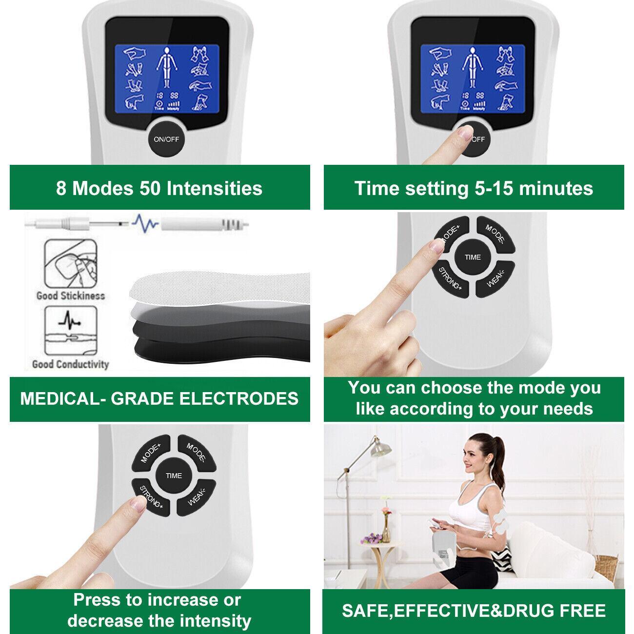 TENS Unit Muscle Stimulator Pulse Massager Pain Relief Massager Machine Device