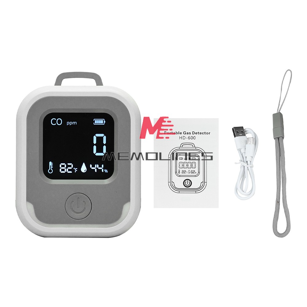 Air Quality Monitor 3-in-1 Carbon Monoxide Detector Temperature Humidity Alarm