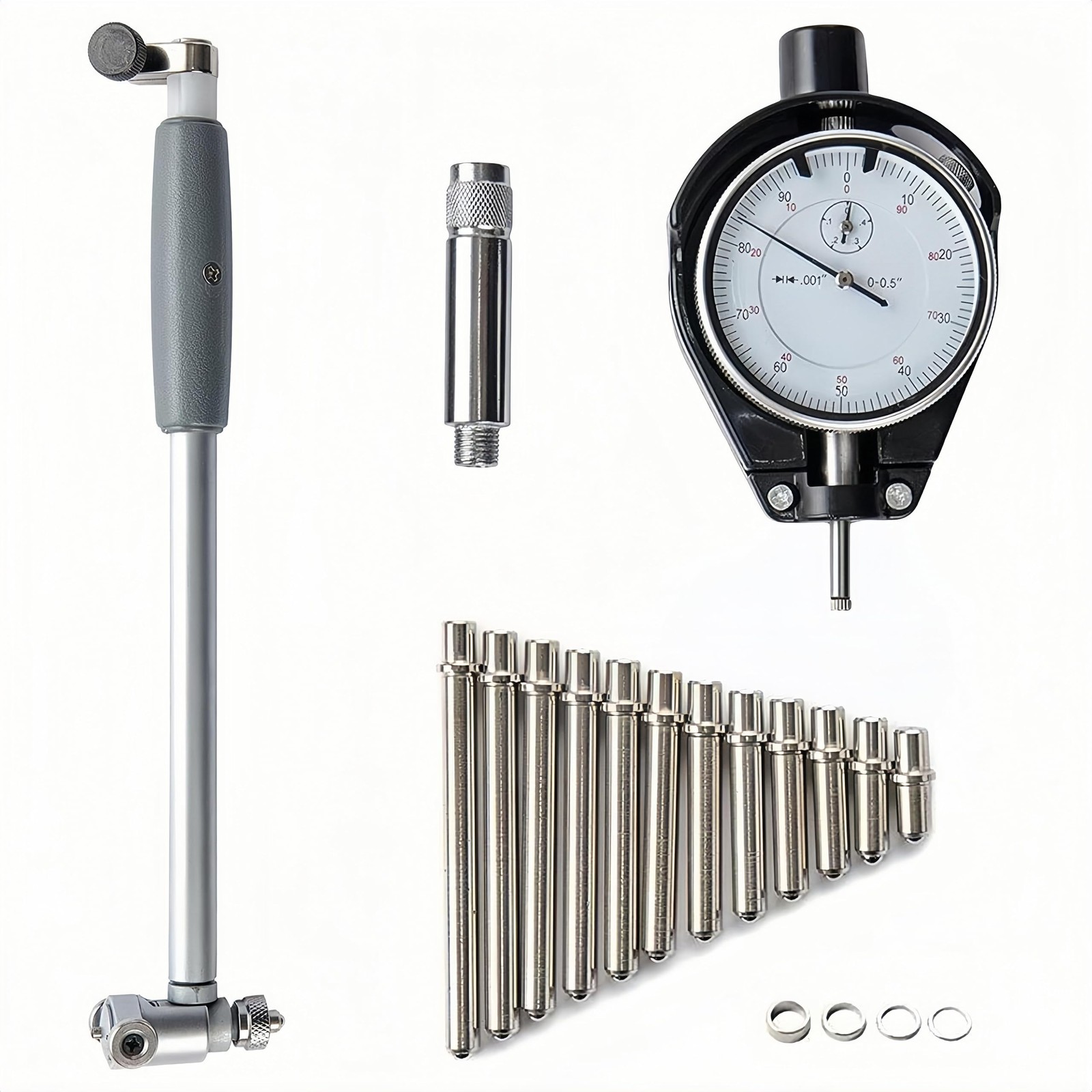 Dial Bore Gauge 2″-6″ / 0.001″, Engine Hole Cylinder Gauge Measuring Tool Set