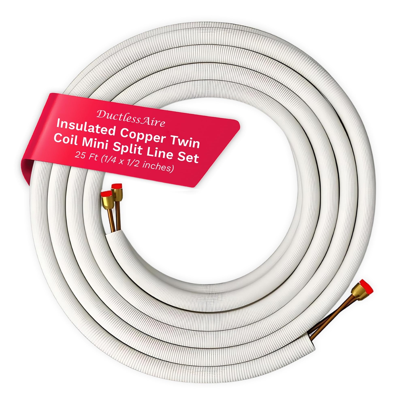 DuctlessAire – Insulated Copper Twin Coil Mini Split Line Set – HVAC & AC Hos…