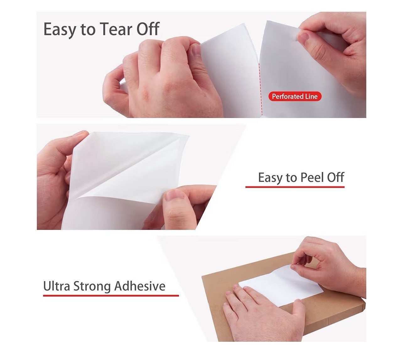 4″x6″ Fanfold Direct Thermal Shipping Labels for Zebra and Rollo 500 PCS