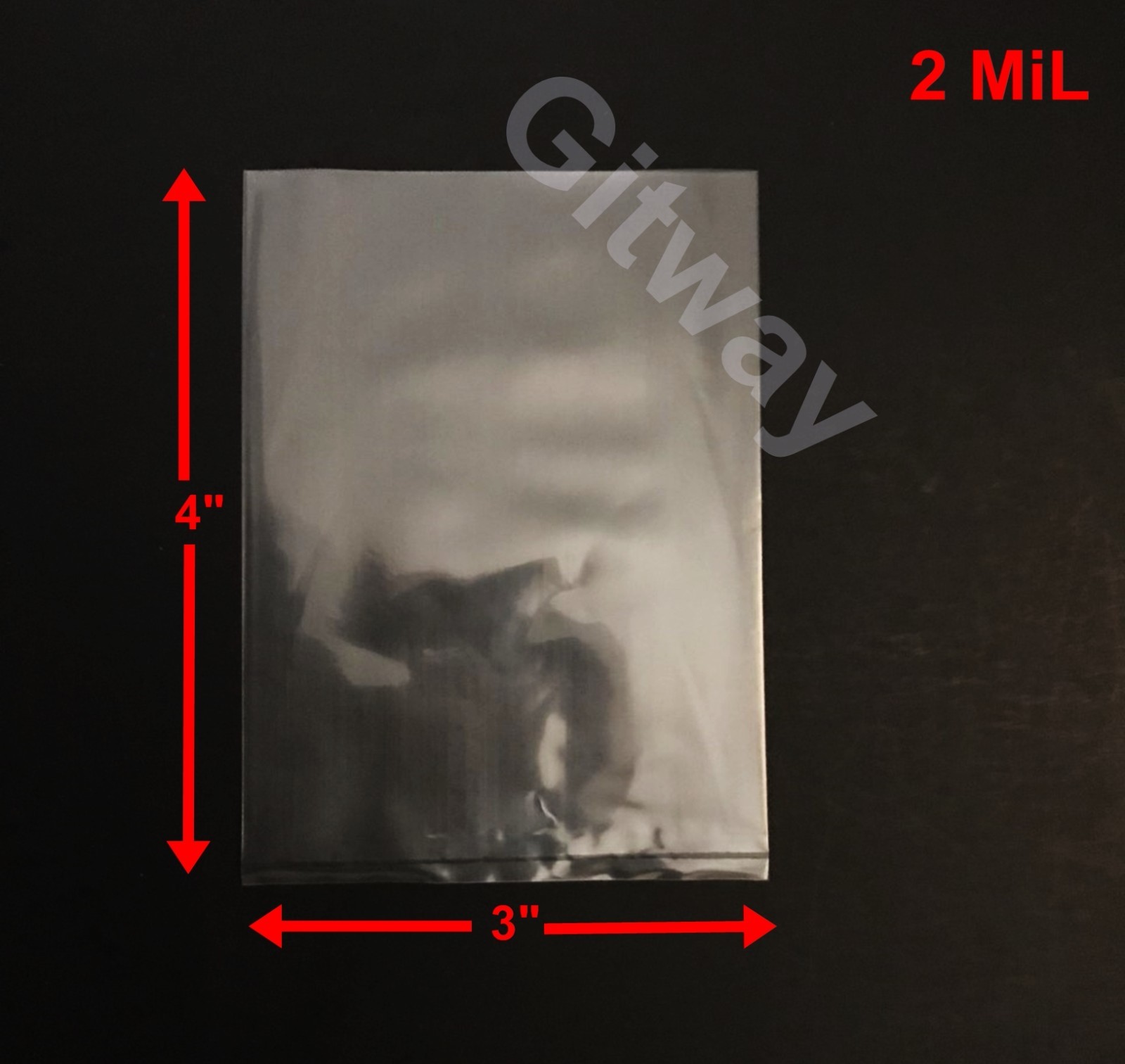 3″ x 4″ Clear Plastic Poly LDPE Bags Lay Open Top Flat 3×4″ 2 MiL 100 500 1000