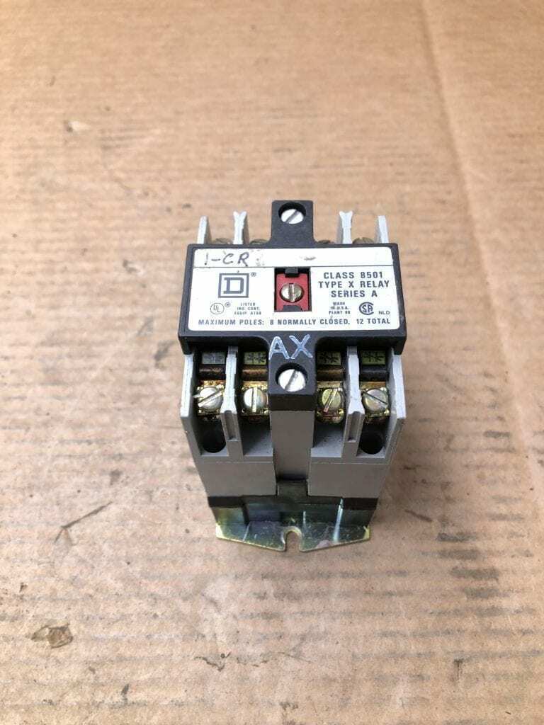 Square D X0 20 Industrial Control Relay 20A Class 8501 8-12 Pole