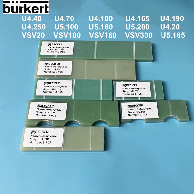 3pcs BECKER vacuum pump carbon vanes U5.300 ONE-SET