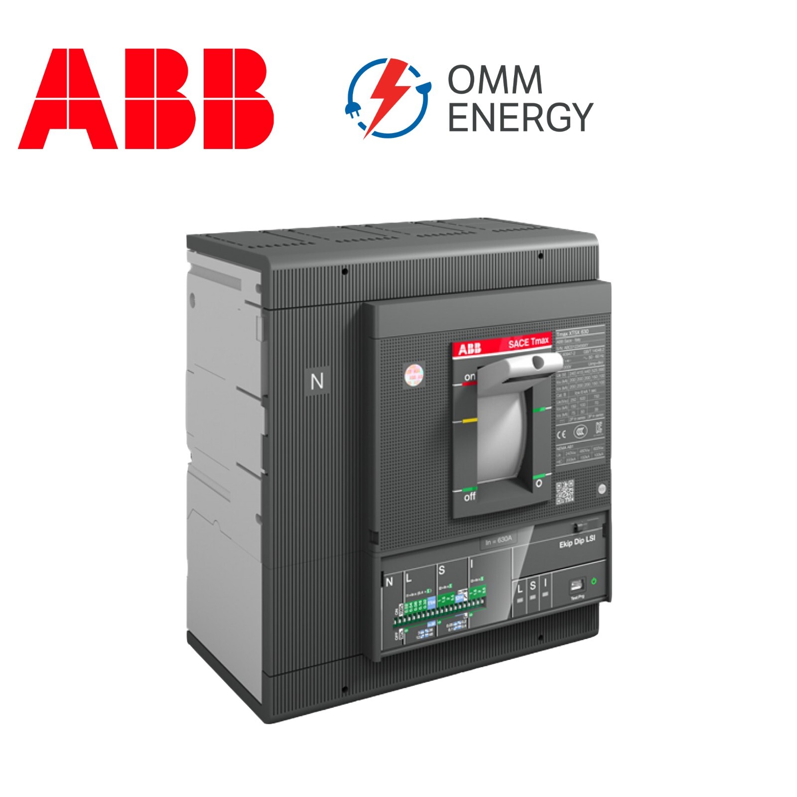 ABB 630 AMP MCCB – XT5N 630 Ekip Dip LS/I In=630 3p F F – 1SDA100355R1