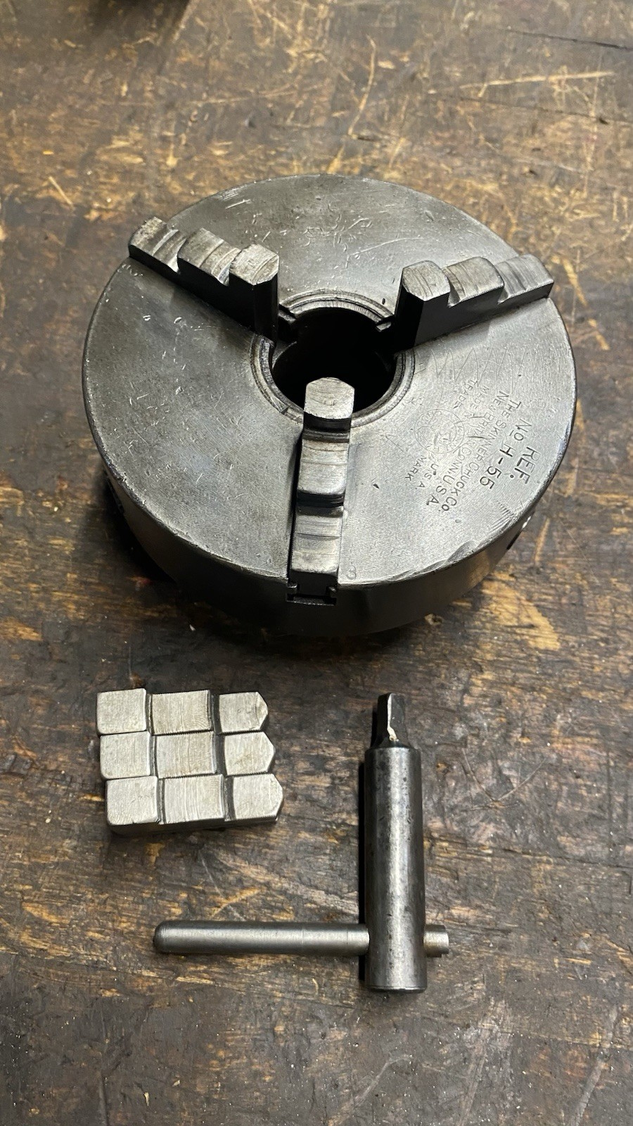 5” Skinner Lathe Chuck 3 Jaw Scroll Chuck Hardinge Taper Lock Mount