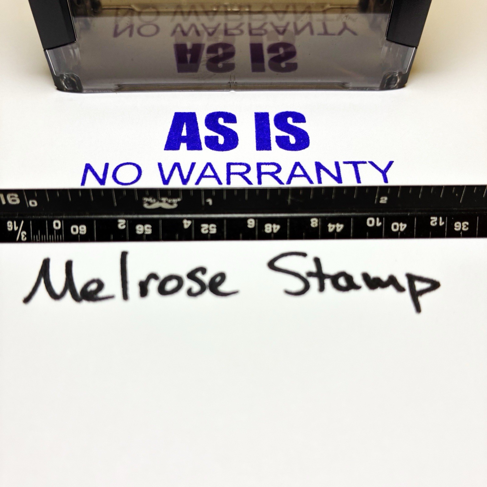 As Is No Warranty Rubber Stamp Purple Ink Self Inking Ideal 4913